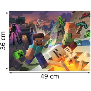 Produktbild für Puzzle Ravensburger 13333, Monster Minecraft