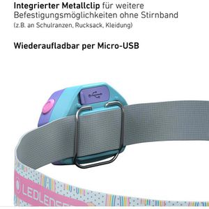 Produktbild für Stirnlampe Ledlenser Kidled4R LED, wiederaufladbar