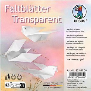 Faltblätter Ursus 2536100, aus Transparentpapier