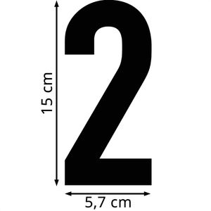 Produktbild für Hausnummer RZB 99223.013.2, schwarz aus Kunststoff