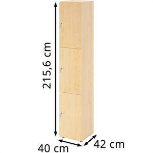 Produktbild für Schließfachschrank Hammerbacher 264l3, ahorn