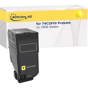 Produktbild für Toner Böttcher-AG für Lexmark 74C2SY0 Prebate