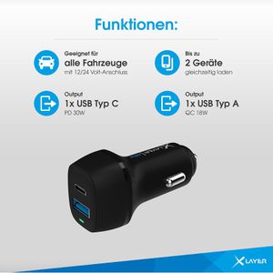 Produktbild für USB-Zigarettenanzünder-Adapter XLayer 219942