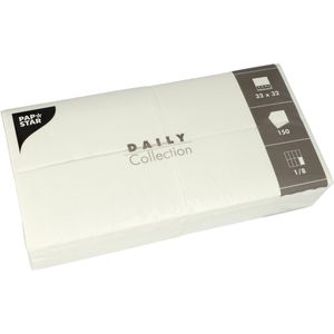 Servietten Papstar 89648, Daily Collection, weiß