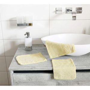 Produktbild für Waschlappen Zollner Tebe II Set, gelb, 16 x 22 cm