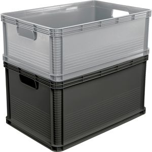 Produktbild für Eurobox Keeeper Robert, grau, 45 Liter, lebensmittelecht