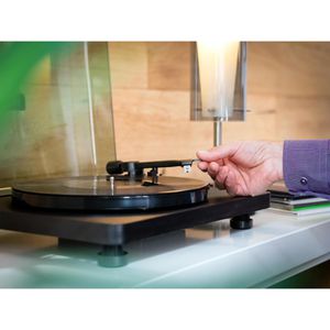 Produktbild für Plattenspieler Lenco L-30BK schwarz, mit USB