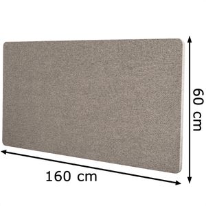 Produktbild für Tischtrennwand Luxor RCLM-BP-MG-160, grau