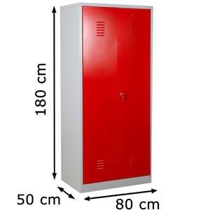 Produktbild für Mehrzweckschrank G-Office CLC/FD.1880, abschließbar, rot