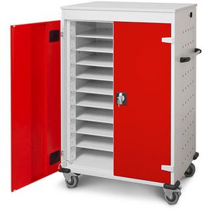 Produktbild für Laptopwagen Rotstahl 462416, grau / rot