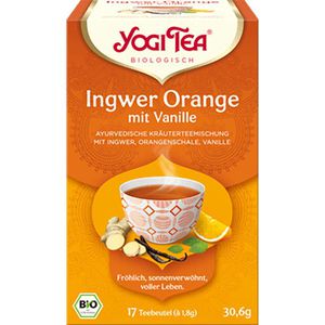 YogiTea Tee Ingwer Orange, Kräutertee, BIO, 30,6g, 17 Beutel