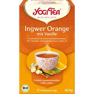 Tee YogiTea Ingwer Orange mit Vanille, BIO