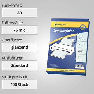 Produktbild für Laminierfolien Böttcher-AG Premium, DIN A3