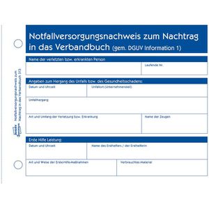 Produktbild für Meldeblock Zweckform Erste Hilfe 313, DSGVO konform