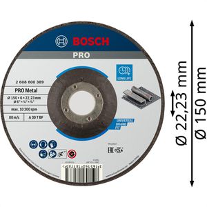 Produktbild für Schruppscheibe Bosch PRO Metal, 2608600389