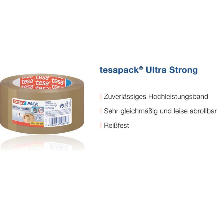 Verpackungsklebeband PVC leise abrollbar braun 50 mm x 66 m