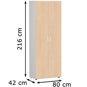 Produktbild für Kleiderschrank Geramöbel Flex, buche / lichtgrau