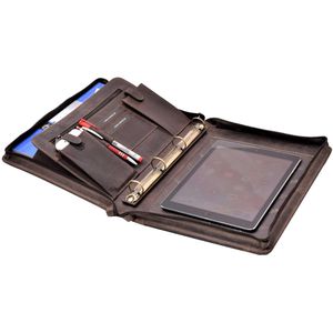 Produktbild für Schreibmappe Menzo MB24, Roma marone, Echt Leder
