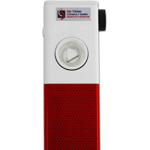 Produktbild für Absperrpfosten UvV Comfy, rot/weiß, aus Metall