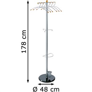 Produktbild für Garderobenständer Alco 2805, silber
