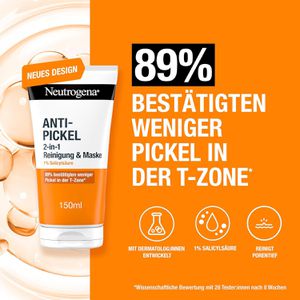 Produktbild für Gesichtsmaske Neutrogena Anti-Pickel 2-in-1 Reinigung &amp; Maske