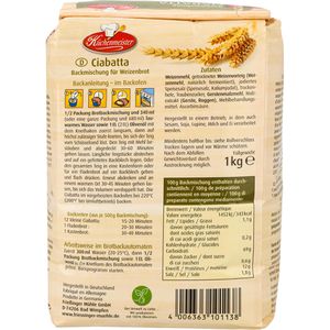 Produktbild für Brotbackmischung Küchenmeister Ciabattabrot
