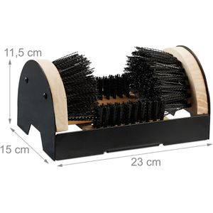 Produktbild für Schuhabstreifer Relaxdays aus Holz &amp; Metall