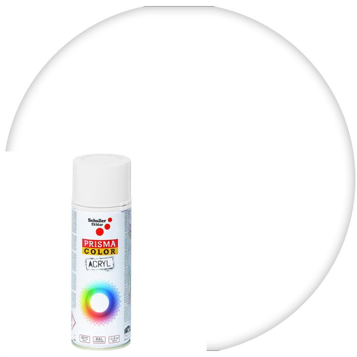 Schuller Sprühfarbe Prisma Color RAL 9016M, 400 ml, verkehrsweiß