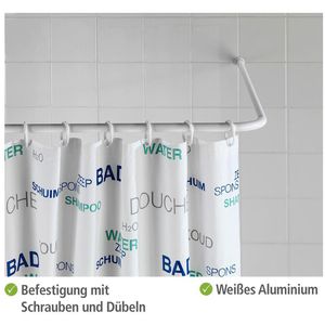 Produktbild für Duschvorhangstange Wenko Winkelstange Universal