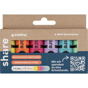 Produktbild für Textmarker share Made by Edding, 6 Stück