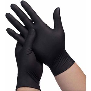 Produktbild für Einmalhandschuhe HYGISUN Intco Nitril, schwarz, 100 Stück