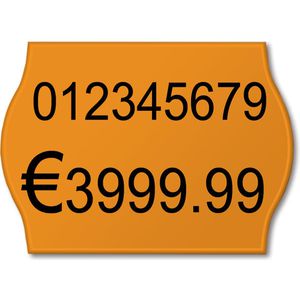 Preisetiketten METO 30007341, orange, 26 x 12 mm