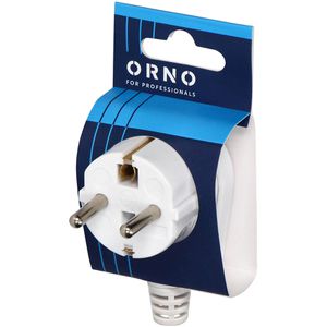Produktbild für Schutzkontaktstecker Orno AE-13182, 16 A / 230 V, weiß