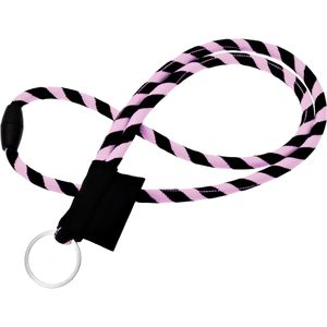 Produktbild für Schlüsselband Webbomb Tubular, rosa/schwarz
