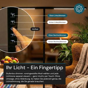 Produktbild für Stehlampe Luxula LX700134, LED, schwarz, 194 cm