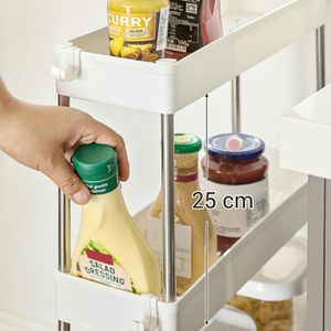 Produktbild für Nischenregal Songmics KSC08WT, weiß, mit Rollen