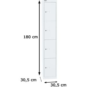 Produktbild für Schließfachschrank Bisley CLK 124, weiß