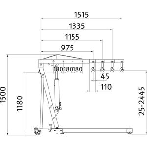 Produktbild für Werkstattkran Unicraft WK 2002 LP, Motorkran