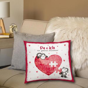 Produktbild für Sofakissen Sheepworld Du und ich, 45323, rosa