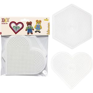 Produktbild für Steckplatte Hama-Perlen 4454, Formen groß, Set