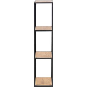 Produktbild für Wandregal AC-Design Seaford, schwarz / wildeiche