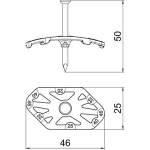 Produktbild für Nagelschellen OBO Nagel-Fix 2.0, aus Kunststoff, orange
