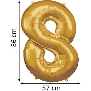 Produktbild für Luftballons Amscan 9906273, Riesenzahl 8, gold