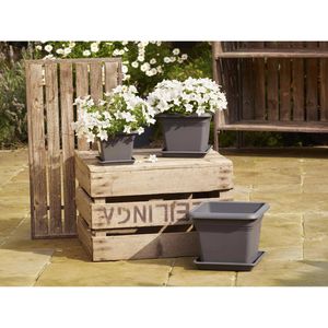 Produktbild für Blumentopf-Untersetzer Greemotion Jana, anthrazit, 30,5x30,5cm