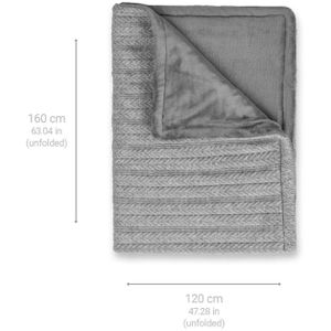 Produktbild für Heizdecke Medisana HB 680 Strick-Kuschelheizdecke, grau