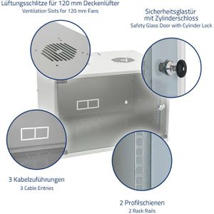 Produktbild für Netzwerkschrank HMF 65707-07, 19 Zoll