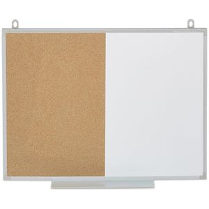 Kombitafel Relaxdays 2 in 1, braun / weiß