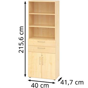 Produktbild für Kombischrank Hammerbacher Serie 9 Advanced, ahorn