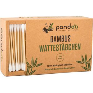 Wattestäbchen pandoo Bio-Bambus, 7,5cm