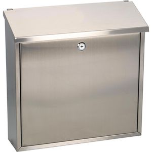 Produktbild für Briefkasten Alco 8603, silber, aus Edelstahl